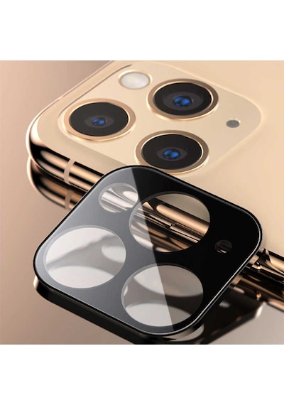 Apple Uyumlu iPhone 11 Pro Max Zore Cp-02 Metal Kamera Koruyucu Siyah