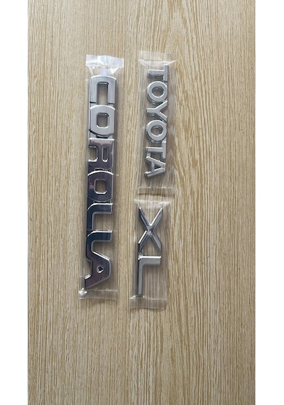 Toyota Corolla Xl Bagaj Yazısı 3lü Set Toyota Corolla Xl Yazı Toyota Corolla Xl