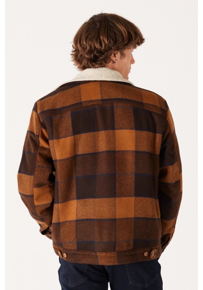 Wrangler Loose Fit Rahat Kesim Dik Yaka Kahverengi Ekoseli Sherpa Ceket W4E0XZY80 Kahverengi Wrangler Loose Fit Rahat Kesim Dik Yaka Kahverengi Ekoseli Sherpa Ceket W4E0XZY80 Kahverengi