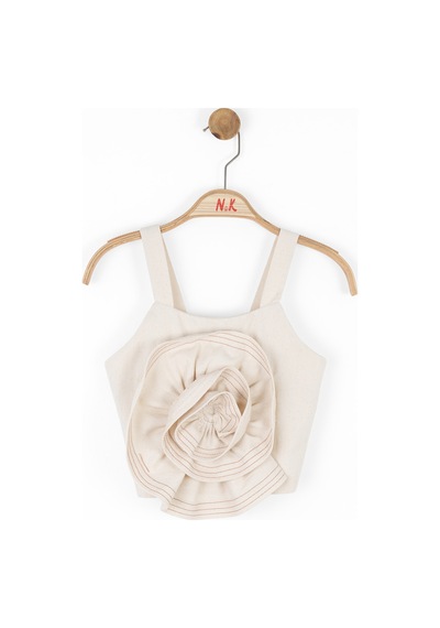 Nk Kids Sandshell Kız Çocuk Crop T-shirt 38319 Krem