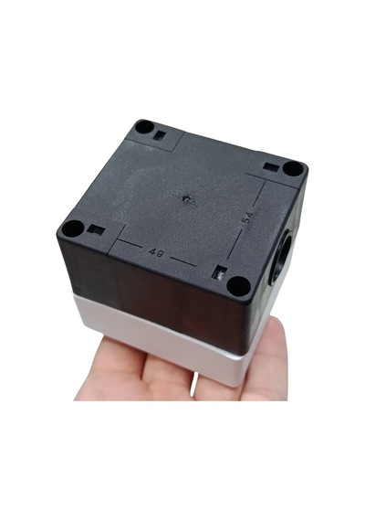 Hj9 22mm Buton Kutusu Gri-siyah Tekli