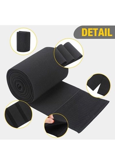 Sh Mağazacılık 4M Waist Trainer  Şekillendirici Sarma Bel Korsesi Siyah