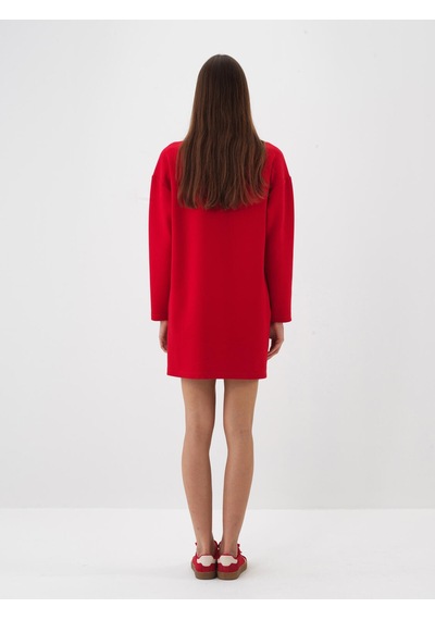 Xint Kırmızı Oversize Pamuklu Elbise 286227