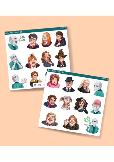 Karakter Emoji Seti 2 Li Sticker Set Harry Potter Karakterleri Emoji Süsleme Etiket Çıkartmaları Telefon Etiketi Yeşil
