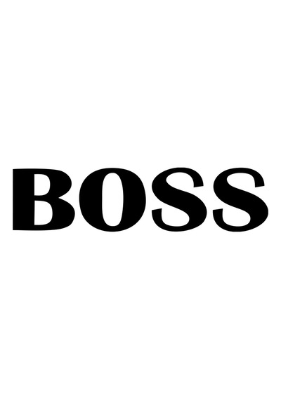 Boss Araba Sticker 17x17 Cm Siyah