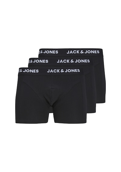 Jack & Jones Erkek 3'lü Düz Renk Boxer Paketi Black Siyah