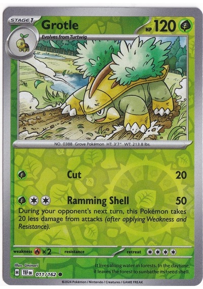 Grotle Reverse Holo 011/162 - Temporal Forces - Pokemon Kartı Mint