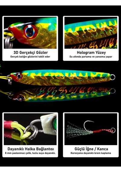 Jig, Zoka, Suni Yem, Glow Uv Metal Jig, 60gr 10cm Jıgto Tide 60