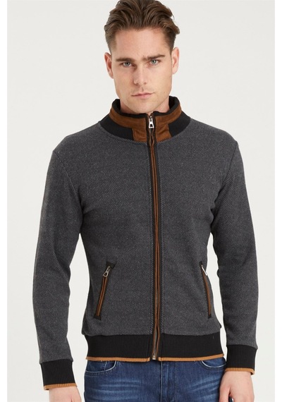 1021 Dewberry Erkek Sweatshırt-diagonal Antrasıt Diagonal Antrasıt