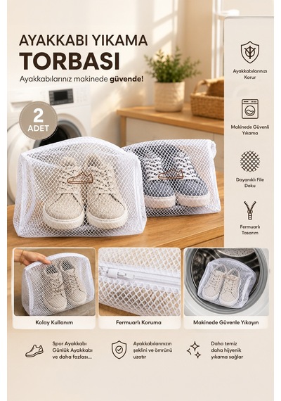 Porsima 3128 2li Çamaşır Ayakkabı Yıkama Filesi
