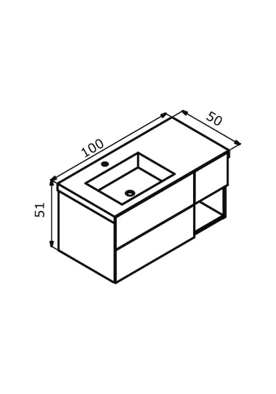 Orka Milano 100 Alt Modül + Lavabo Modul Mat Antrasit Diğer Orka Milano 100 Alt Modül + Lavabo Modul Mat Antrasit Diğer
