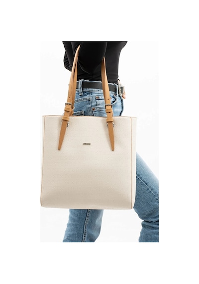 Just Polo Kadın Taş Büyük Boy El Çantası 31 X 32 Cm Krem - Camel
