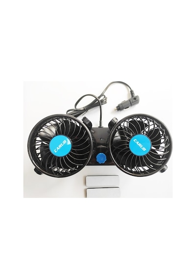Besthome1 Replax 12 Volt Araç Içi Torpido Üstü Çift Fanlı Oto Vantilatör 36
