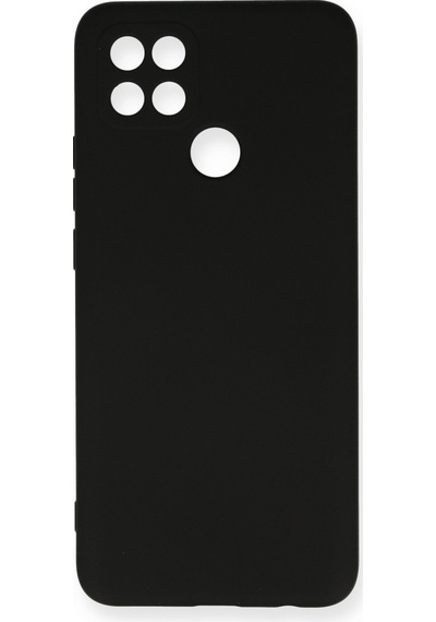 Oppo A15 Uyumlu Kılıf Nano İçi Kadife Silikon - Siyah