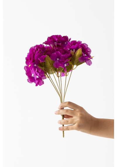 Yapay Ortanca Çiçeği 35 Cm 7 Dal Mor