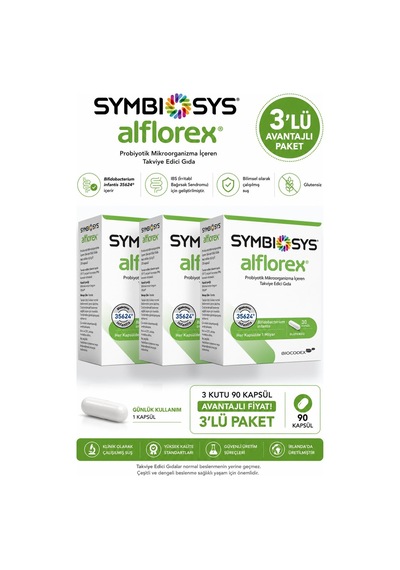 Symbiosys Alflorex Probiyotik 30 Kapsül 3 Adet