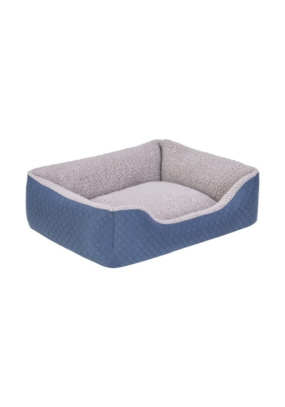 Pet Comfort Bravo Duo Kedi Ve Köpek Yatağı Mavi/gri Peluş S 55x45cm
