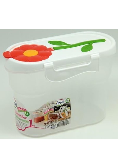 Papatya Kapaklı Erzak Bakliyat Saklama Kabı 1,2 Litre Asorti Çok Renkli 64909640
