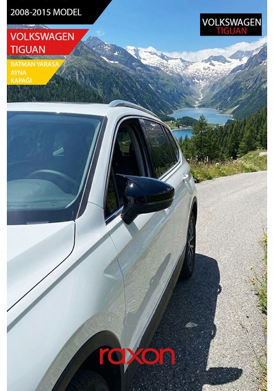 Volkswagen Tiguan 2008-2015 Batman & Yarasa Ayna Kapağı Parlak Piano Black Sport