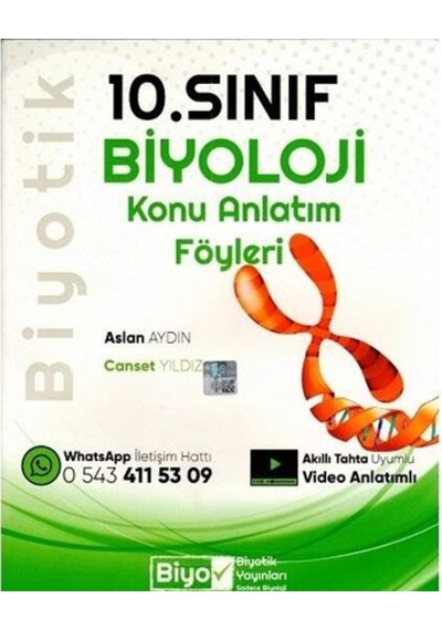 Biyotik Yayınları 10.Sınıf Biyoloji Konu Anlatım Föyleri