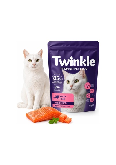Twinkle Kısırlaştırılmış Kedi Maması 1 Kg - Balıklı Sterilised Kedi Maması -%85 Hayvansal Protein - Tam Ve Dengeli Beslenme - Böbrek Ve Üriner Sistem Desteği
