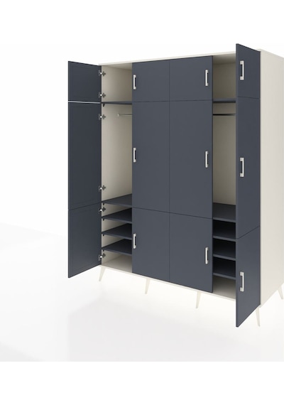 Kronos Gardrop 10 Raflı 12 Kapaklı 2 Askılı 176x59x221 Aytaşı-antrasit Antrasit Kronos Gardrop 10 Raflı 12 Kapaklı 2 Askılı 176x59x221 Aytaşı-antrasit Antrasit