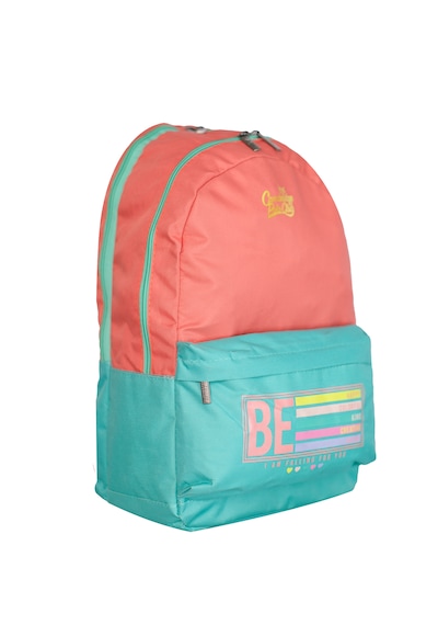 Pembe-turkuaz Be Happy Çift Ana Bölmeli Unisex Çocuk İlkokul Çant