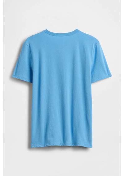 Gap Erkek Çocuk Logo Detaylı Mavi T-shirt-13562 Mavi