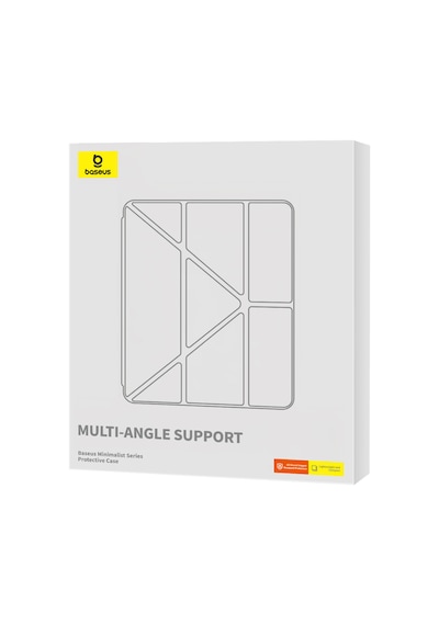 Baseus Minimalist Apple iPad Uyumlu Pro 13" Tablet Kılıfı - Gri Kapaklı Kılıf