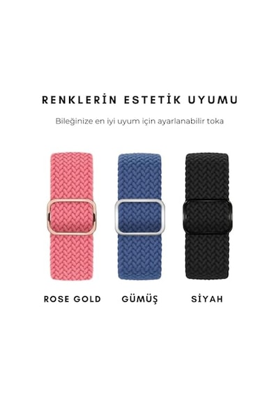 Örgü Kordon, Apple Watch Series 11,10,9,8,7,6,5,3,se,se2,se3 İle Uyumlu, Ayarlanabilir, 42mm/41mm/40mm/38mm Ve 46mm/45