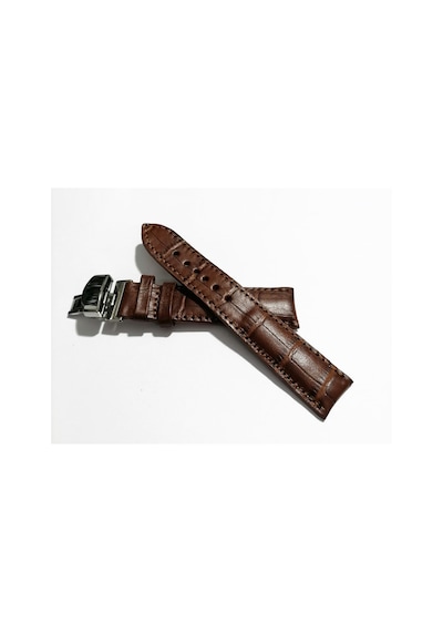 Fado &hertür Saate &uygun Kelebek Toka 22 Mm Kahve Kordon 184 Gumuş Toka Kahverengi