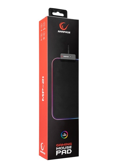 Northcity Rampage Mp-23 Blıtz M Rgb Gaming Mouse Pad - 252x328mm Siyah Anti-slip 170g li