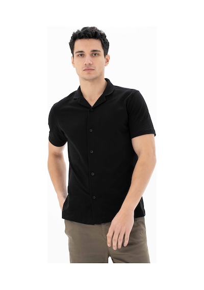AR-MA Arma Erkek % 100 Pamuk Penye Pike Regular Fit Polo Yaka Gömlek Y25374351101 Gri