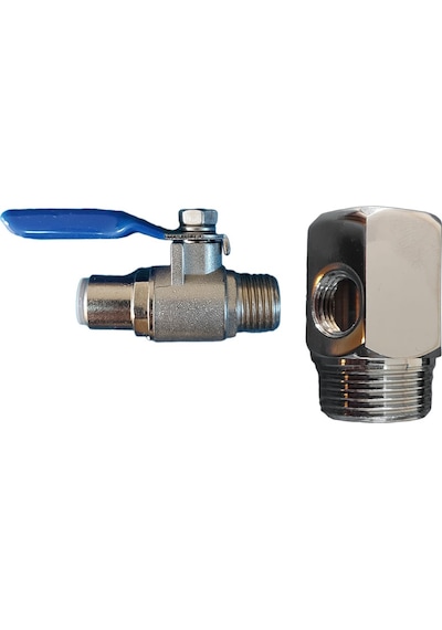 Su Arıtma Metal Hat Alma Aparatı 1/2'' + Küresel Vana 6 MM