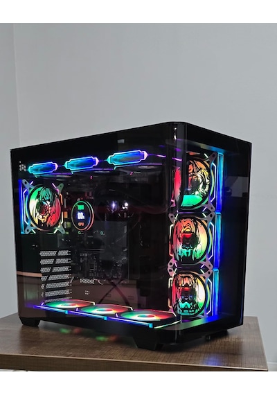 Anime Karakterli 7 Argb Fanlı 750w 80+ Powerlı Siyah Akvaryum Kasa