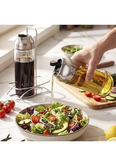 Aryldız Norton 3 Parça Standlı Yağlık & Sirkelik Seti 430 Ml Ar279861 Şeffaf