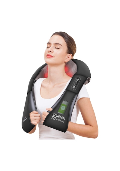 Snailax Kablosuz Masaj Shiatsu Boyun Masajı, Isı Fonksiyonlu, 4d Dönen Masaj, Boyun Omuz Sırtı İçin Kas Gevşetme, Erkekler / Kadınlar / Anne / Baba İçin Hediyeler Snailax Kablosuz Masaj Shiatsu Boyun Masajı, Isı Fonksiyonlu, 4d Dönen Masaj, Boyun Omuz Sırtı İçin Kas Gevşetme, Erkekler / Kadınlar / Anne / Baba İçin Hediyeler