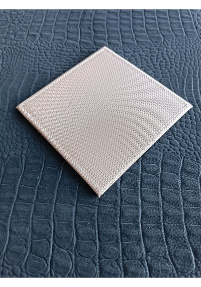 Kare Bardak Altlığı Suni Deri Bardak Altı 1 Adet Kahverengi Çok Renkli