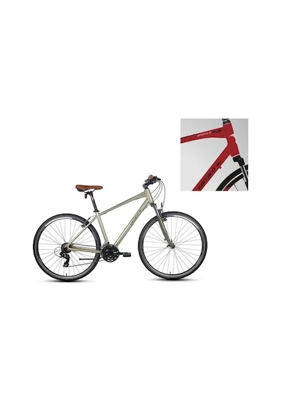 Carraro Sportıve 220 Erkek Şehir Bisikleti 406h V 28 Jant 21 Vites Mat Krom Kırmızı Siyah Beyaz Çok Renkli