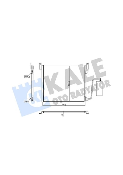 Kale Klıma Radyatoru Kondenser Opel Vectra C , Gts 2.8 V6/turbo 3.0cdtı 3.0 V6 Cdtı 03- - Kurutucu Ile Klr-353205