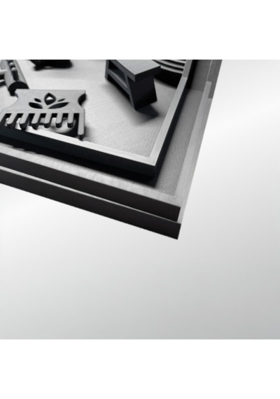 Zen Bahçesi Maketi Kum, Taş Ve Çiçek Hariç 3d Yazıcı Baskı