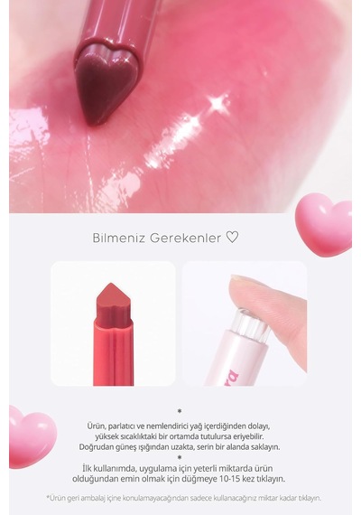 Yoğun Nemlendirici, Parlak Bitişli Balm Heart Jam Glow Lip 2 Berry Milktea