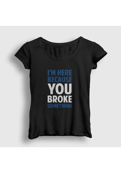 Noıssey Kadın Siyah Broke Developer Yazılımcı T-shirt 331247tt