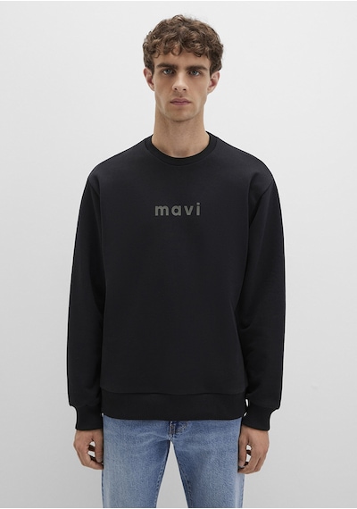 Mavi - Mavi Logo Baskılı Siyah Sweatshirt 0s10556-900 Siyah