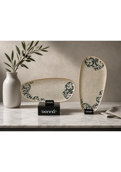 2 'li Oval Servis Tabağı Oval Sunum Tabağı Kayık Servis Tabağı Gourmet Paylaşım Servis Tabağı Viento Diğer