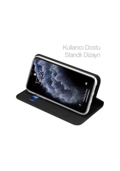Dux Ducis Apple     Uyumlu iPhone 11 Pro Max 6.5inç Kılıf Kapaklı Flip Cover Kılıf Skinpro Series- 5775