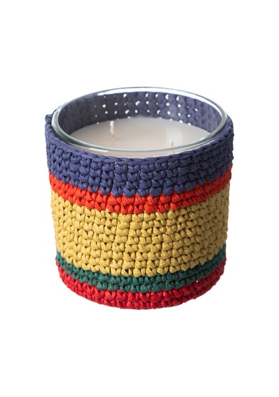 Mudo Home Colory Örgü Flower Kase Mum 370gr Diğer