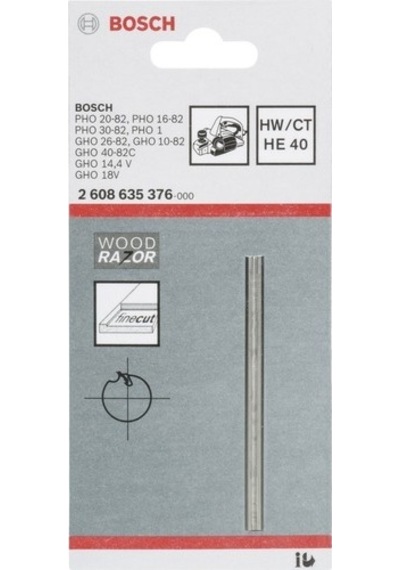 Bosch Planya Bıçağı Düz Sert Metal 40ᵒ Tekli - 2608635376