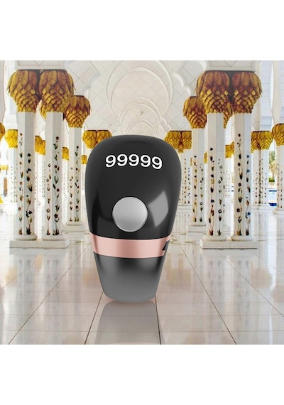 Titreşimli Akıllı Zikir Yüzüğü Led Ekranlı Dijital Tesbih & Otomatik Tur Sayacı Rose Gold