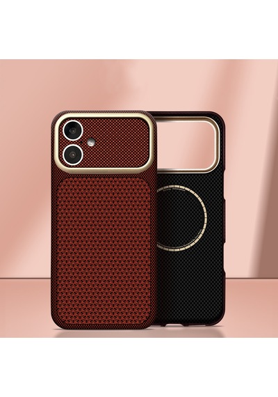 İphone 16 Uyumlu Kılıf M-safe Şarj Özellikli Zore Paris Nexel Sert Pc Kapak Bordo